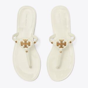 Tory Burch Ivory Mini Miller Jelly Sandals, Size 10